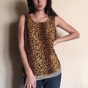 100% Silk Cheetah Top